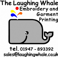 Laughing Whale Print & Embroidery Photo