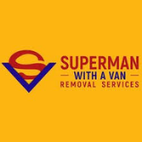 Superman with a van Office Removals London Photo